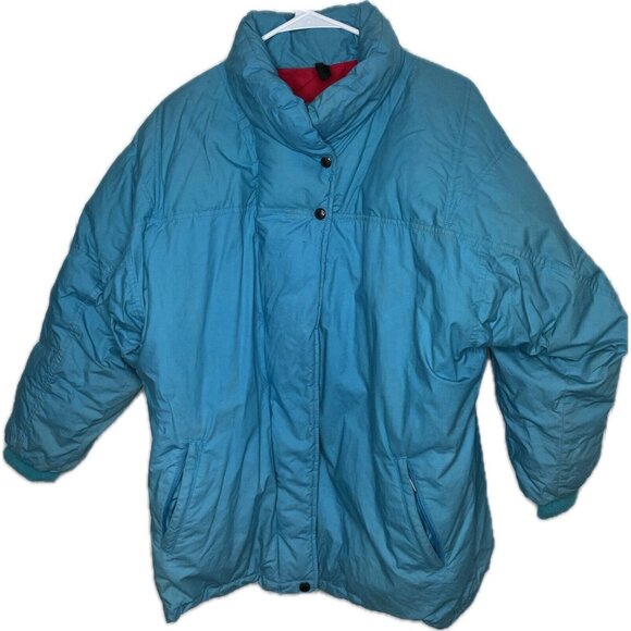 North Face Vintage 80s Down Feather Jacket Puffer Men’s Blue L - Picture 1 of 14